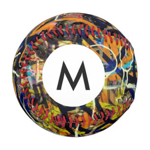 Balle De Baseball Arrière - plan de graffitis Monogrammes