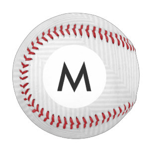 Balle De Baseball Arrière - plan de papier motif à rayures monogra