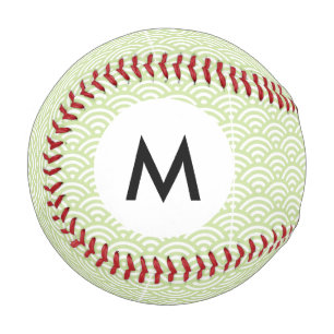 Balle De Baseball Arrière - plan d'onde Oriental Monogramme