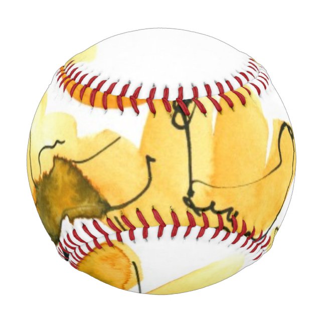 Balle De Baseball Arrière - plan floral Abstrait (Devant)