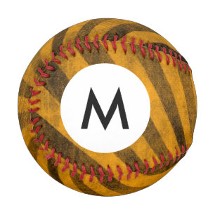 Balle De Baseball Arrière - plan motif Monogram Retro