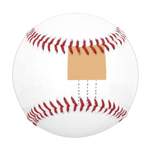 Balle De Baseball arrière - plan orange et blanc avec petits carrés (Devant)