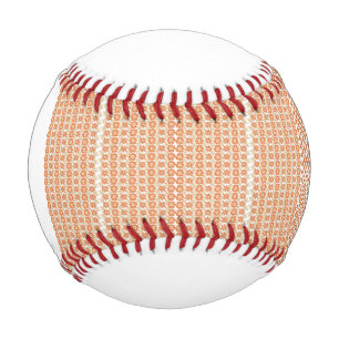 Balle De Baseball arrière - plan rayé orange et blanc avec petit