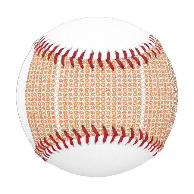 Balle De Baseball arrière - plan rayé orange et blanc avec petit (Devant)