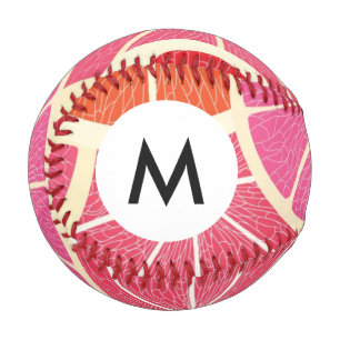 Balle De Baseball Arrière - plan vintage de pamplemousse Monogramme