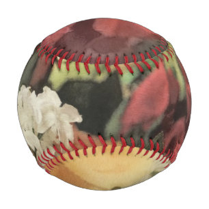 Balle De Baseball art floral vintage vibrant arrière - plan avec ro
