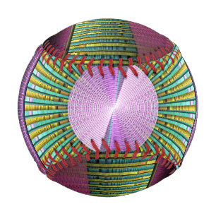 Balle De Baseball Art Fractal Moderne Rond Et Coloré