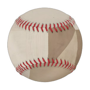 Balle De Baseball Art géométrique abstrait minimaliste de style wabi