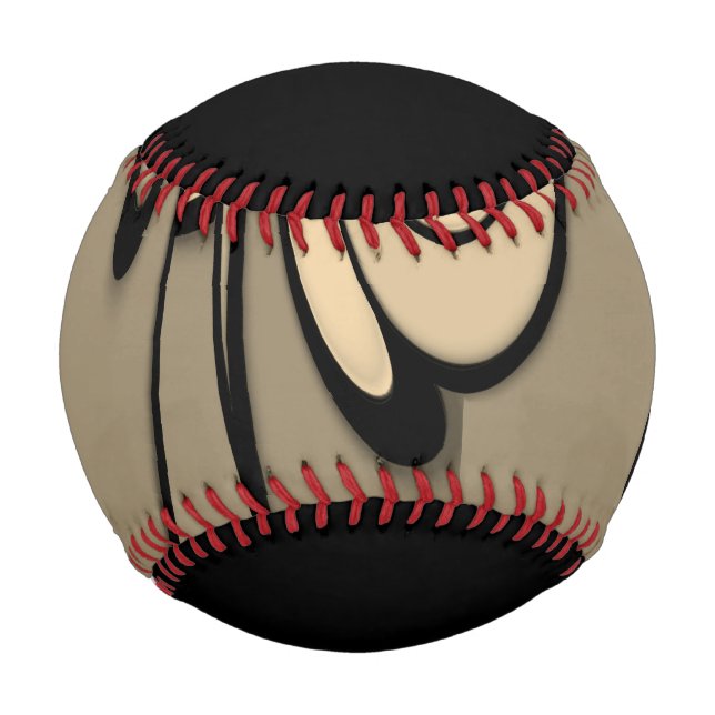 Balle De Baseball Art Moderne Fondre des teintes Brown (Devant)