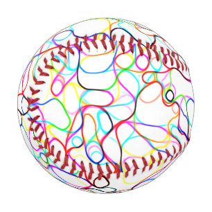 Balle De Baseball Arts Abstraits multicolores