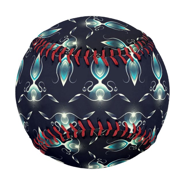 Balle De Baseball Aspect élégant des pierres bleues avec lumière bri (Devant)