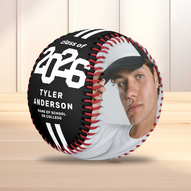 Balle De Baseball Athlète Diplômé 2026 Photo personnalisée (Créateur téléchargé)