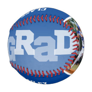 Balle De Baseball Athlete GRAD Blue Ombre Graduation Photo Baseball