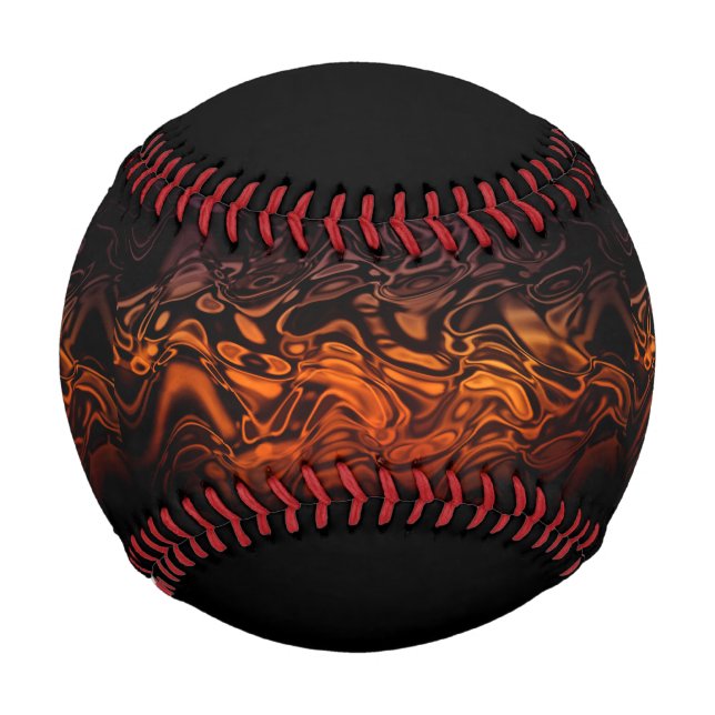 Balle De Baseball Au Feu - Baseball Design 3 (Devant)