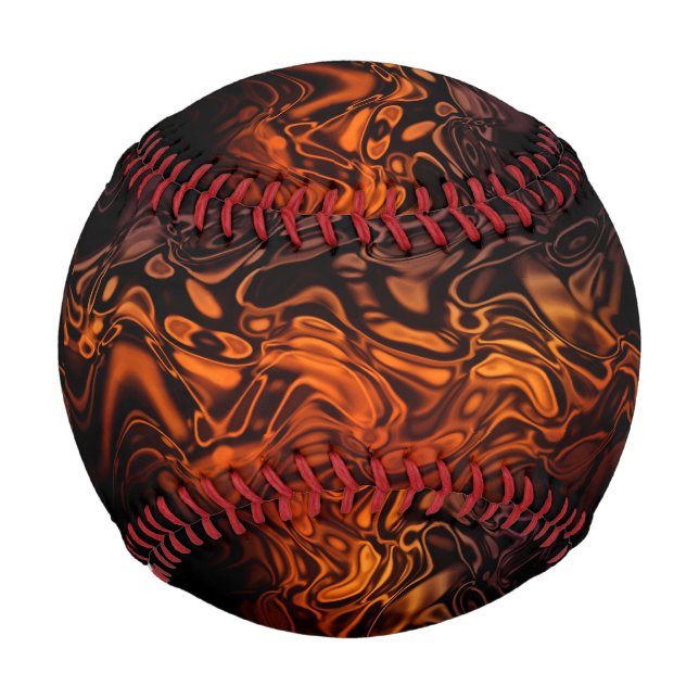 Balle De Baseball Au Feu - Baseball Design 4 (Devant)