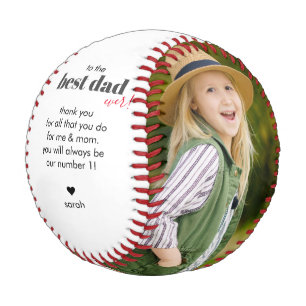 Balle De Baseball Au Meilleur Papa du Monde Tu Seras Toujours Notre 