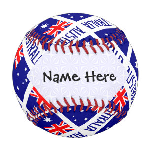 Balle De Baseball Australie et drapeau australien personnalisé en mo