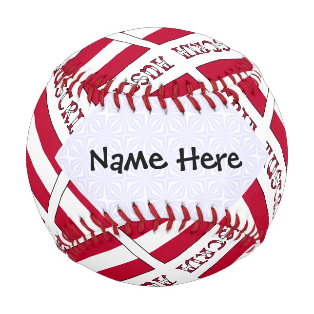 Balle De Baseball Autriche Drapeau autrichien Carrelage noir Personn (Devant)