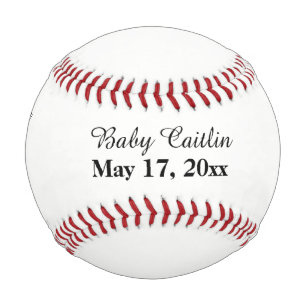 Balle De Baseball Baby Girl Birth Stats Keepsar
