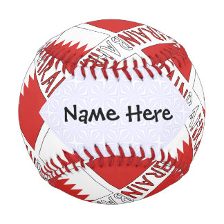 Balle De Baseball Bahreïn et drapeau baraini personnalisé en mosaïqu