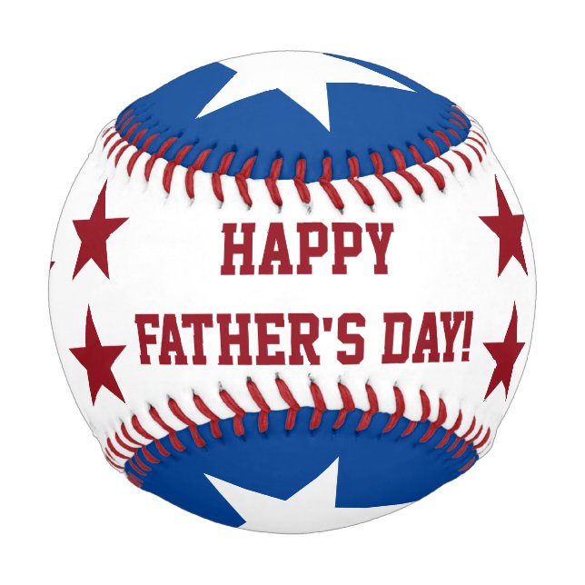 Balle De Baseball Bal à Fêtes des pères bleu rouge (Devant)