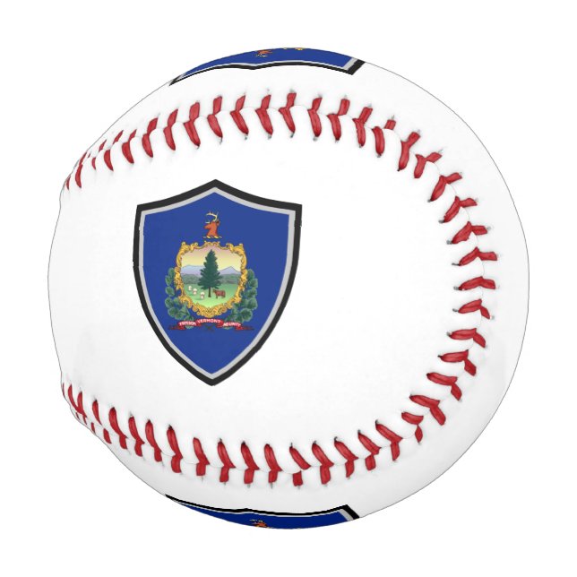 Balle De Baseball Bal de baseball du bouclier du Vermont (Devant Droite)