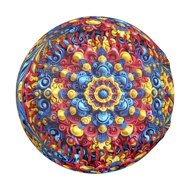 Balle De Baseball Bal de baseball patriotique avec Roumain Couleurs  (Devant Gauche)