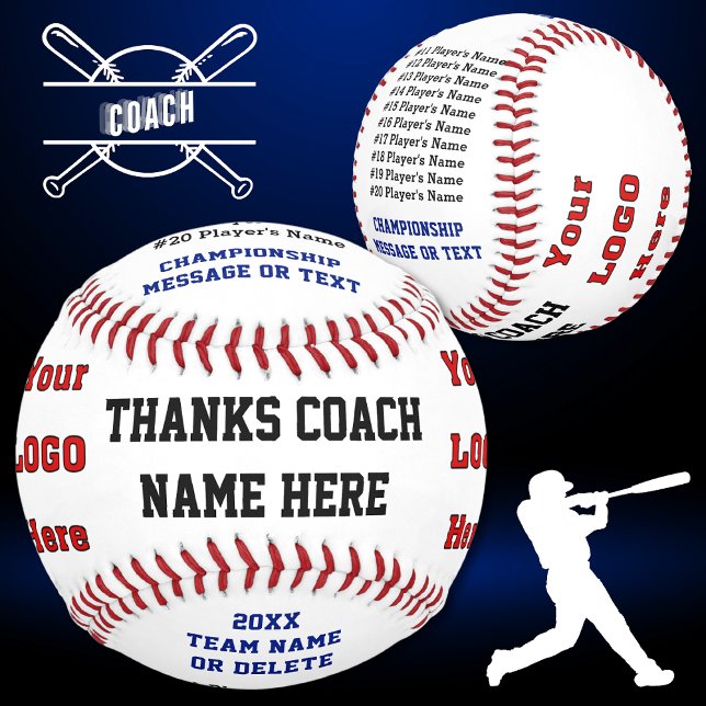 Balle De Baseball Bal de baseball personnalisé pour entraîneurs ou j (Baseball Coach appreciation gifts. Little league baseball coach gift ideas. Baseball coach gifts.)