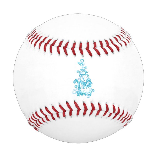 Balle De Baseball Ball Blue, Medium Turquoise design décoratif (Devant)