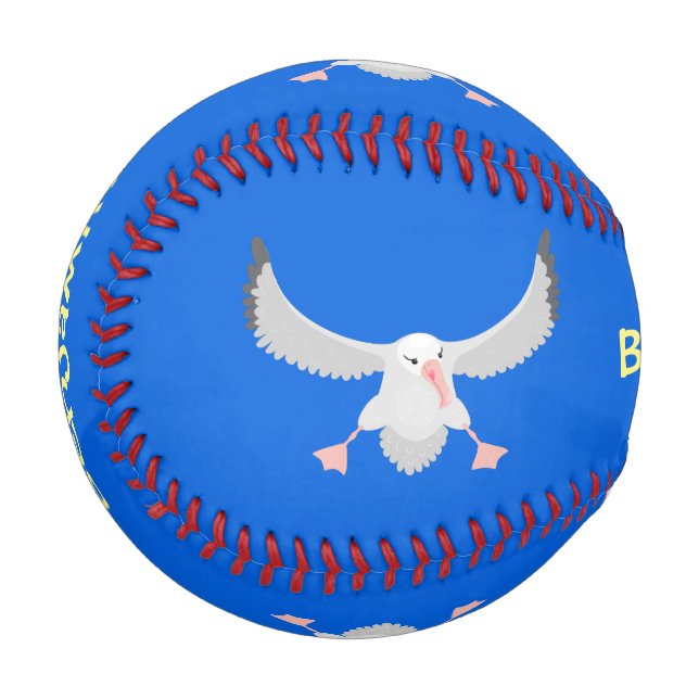 Balle De Baseball Bande dessinée de l'oiseau mûre albatros (Devant Gauche)