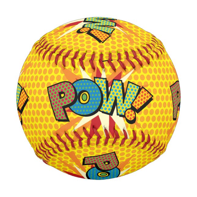 Balle De Baseball Bande dessinée Pop Art KA-POW (Devant)