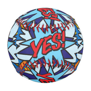 Balle De Baseball Bande dessinée Pop Art OUI !