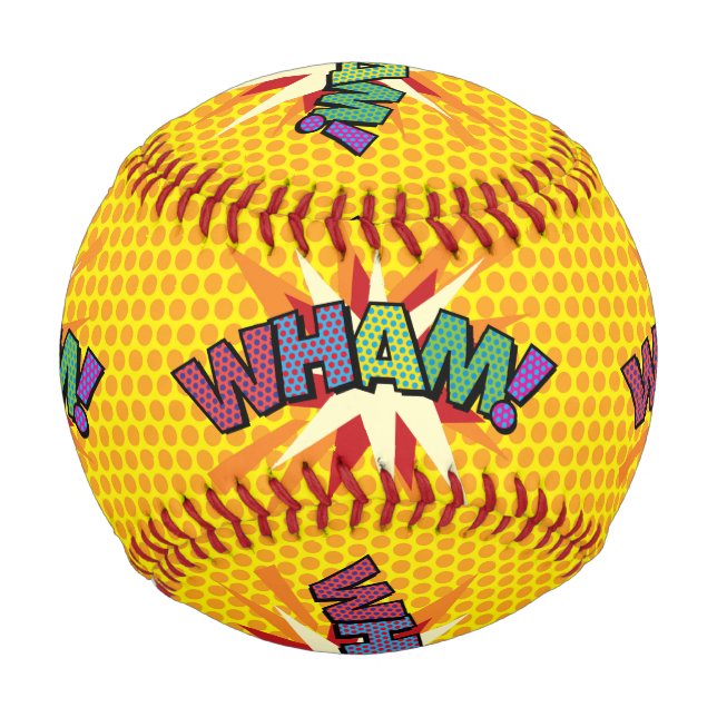 Balle De Baseball Bande dessinée Pop Art WHAM! (Devant)