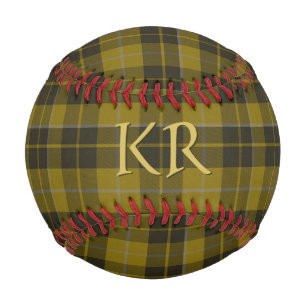 Balle De Baseball Barclay Tartan avec vos initiales, Scottish Plaid