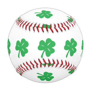 Balle De Baseball Base-ball Green Clover Leaf