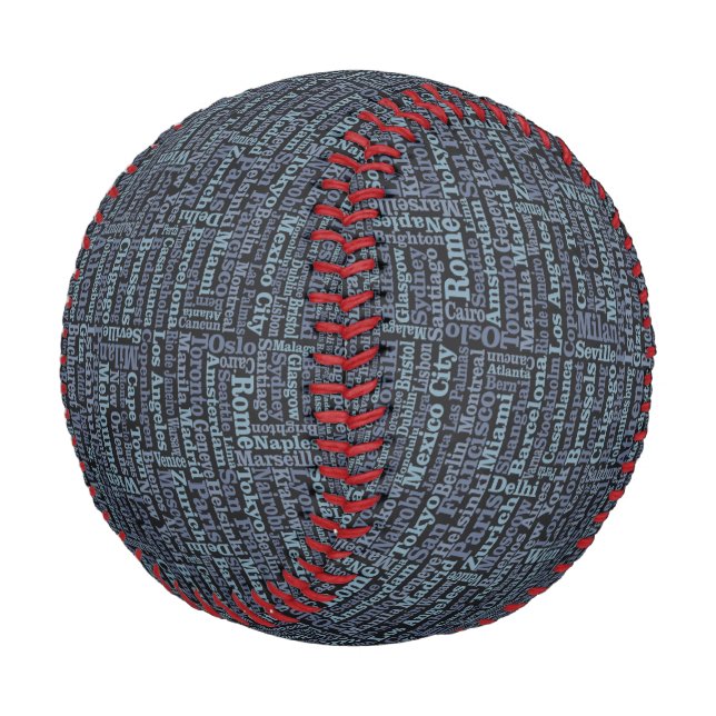 Balle De Baseball Base-ball World Cities (Angle)
