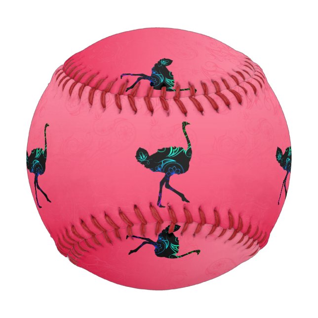 Balle De Baseball Baseball Autruche Abstrait (Dos)