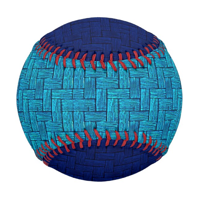 Balle De Baseball Baseball Bleu Deux Tons (Devant)