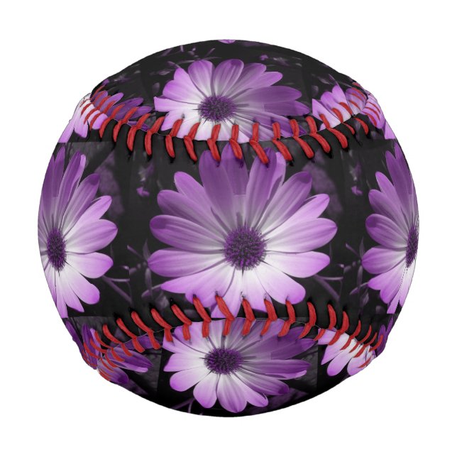 Balle De Baseball Baseball de Fleur de Fleur Purple Daisy (Devant)