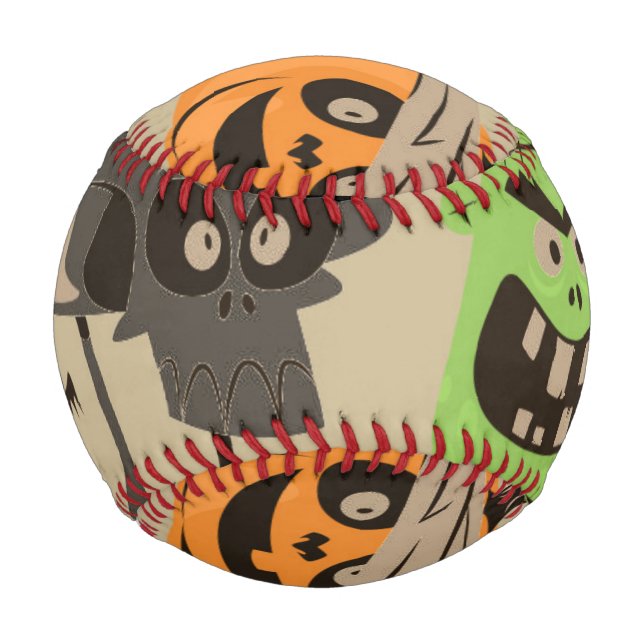 Balle De Baseball Baseball de motif vintage Halloween (Dos)