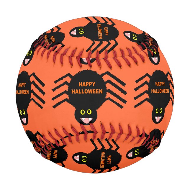 Balle De Baseball Baseball d'Halloween Black Spider (Devant)