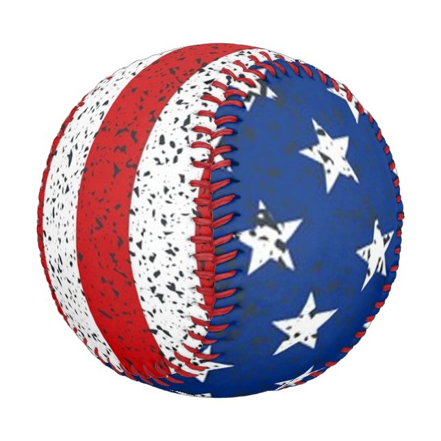 Balle De Baseball Baseball Drapeau Américain Patriotique  (Angle)