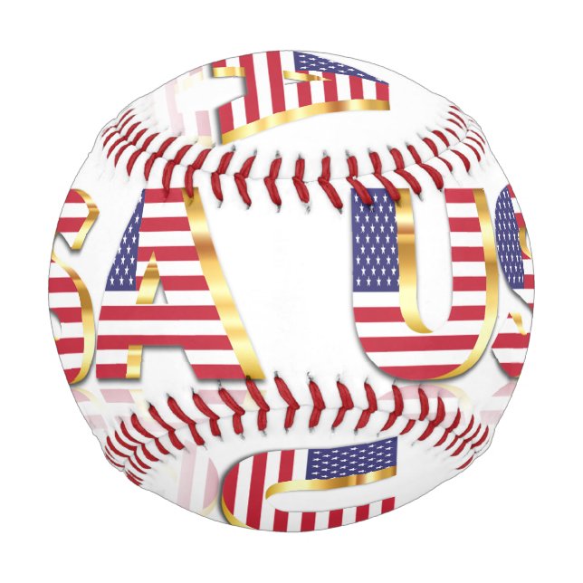 Balle De Baseball Baseball Drapeau USA (Dos)