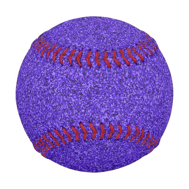 Balle De Baseball Baseball en mosaïque violette (Devant)