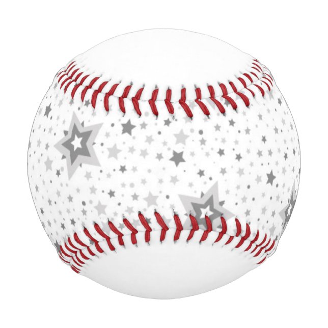 Balle De Baseball Baseball Étoiles Vintage (Devant)