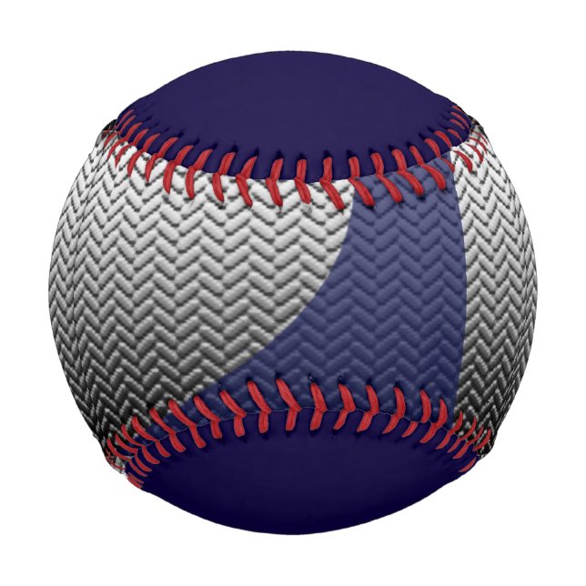 Balle De Baseball Baseball industriel en argent bleu (Devant)