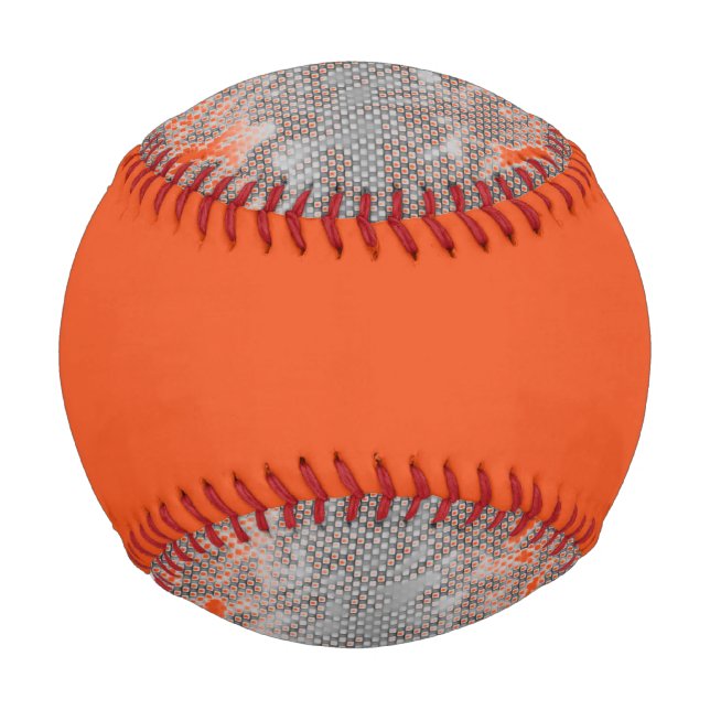 Balle De Baseball Baseball orange et blanc gris (Devant)