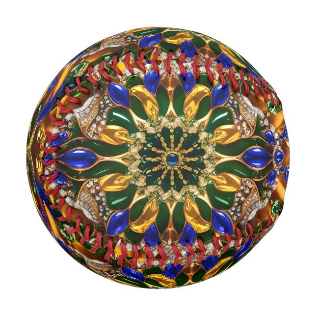 Balle De Baseball Baseball patriotique avec couleurs du Brésil (Devant Gauche)