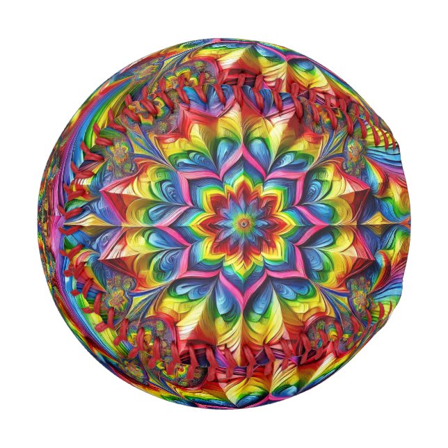 Balle De Baseball Baseball patriotique avec couleurs LGBTQ (Devant Gauche)