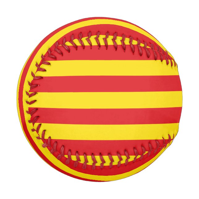 Balle De Baseball Baseball patriotique avec drapeau de Catalogne (Devant Gauche)